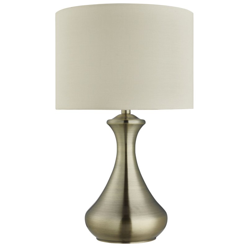 Photo TOUCH LAMP Laiton antique, ABATJOUR CREM | Ref : EU2750AB