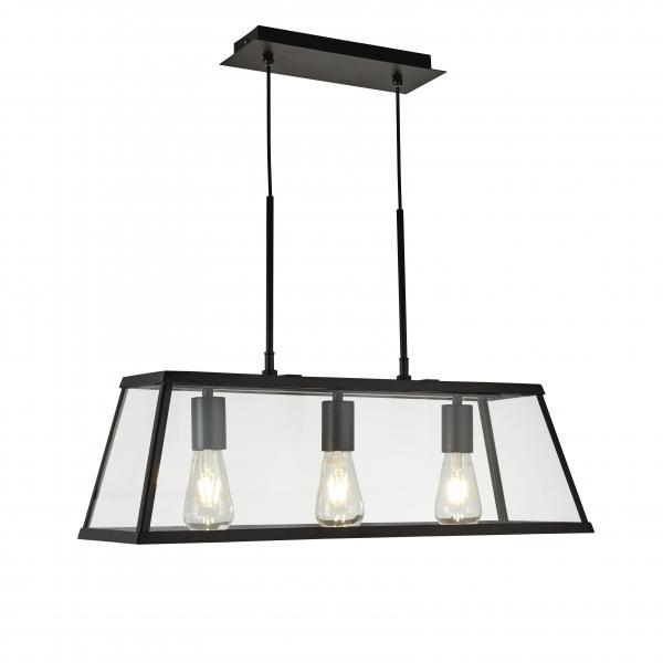 Photo VOYAGER 3LT LANTERN BAR, NOIR, MATT Verr | Ref : 4613-3BK