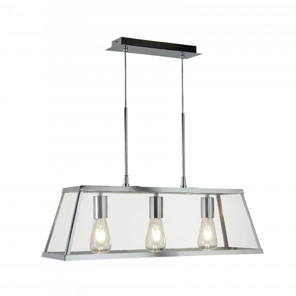 Photo VOYAGER 3LT LANTERN BAR, CHROME, Verre | Ref : 4613-3CC
