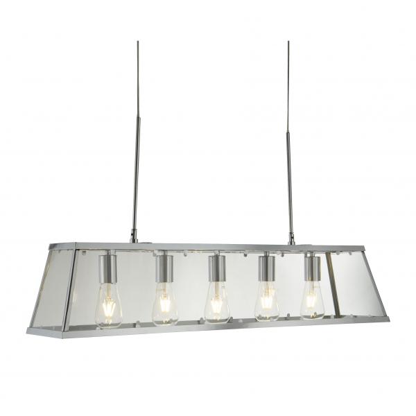 Photo VOYAGER 5LT LANTERN BAR, CHROME, Verre | Ref : 4614-5CC