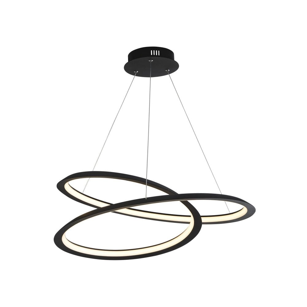 Photo SWIRL II  LED PENDANT  SAND BLACK.  DIMM | Ref : 51871-1BK