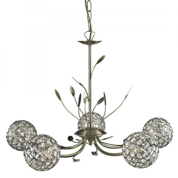 Photo BELLIS II - 5LT CEILING, Laiton antique, | Ref : 5575-5AB
