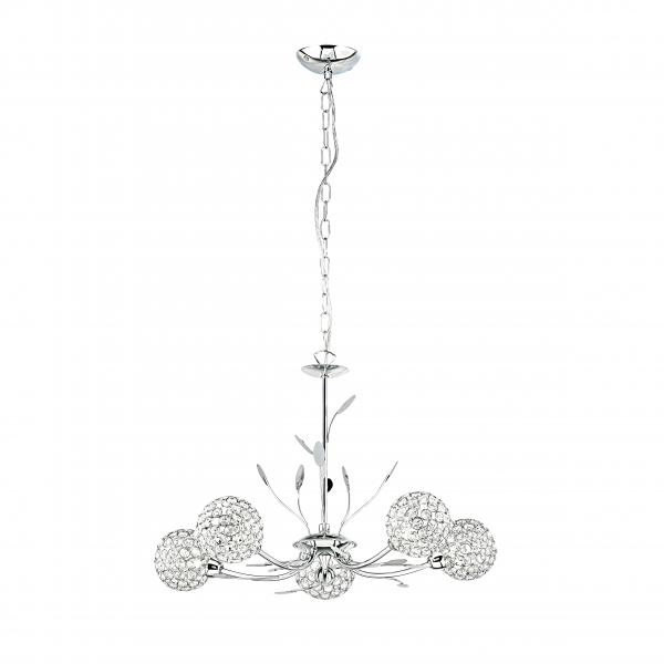 Photo BELLIS II - 5LT CEILING, CHROME, verre t | Ref : 5575-5CC