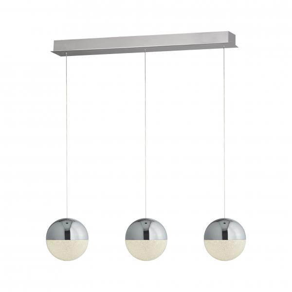 Photo Marbres 3LT LED GLOBE BAR Suspension, CR | Ref : 5843-3CC