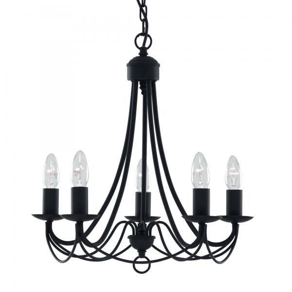 Photo MAYPOLE  5LT Noir Mat W/IRON FITTING | Ref : 6345-5BK