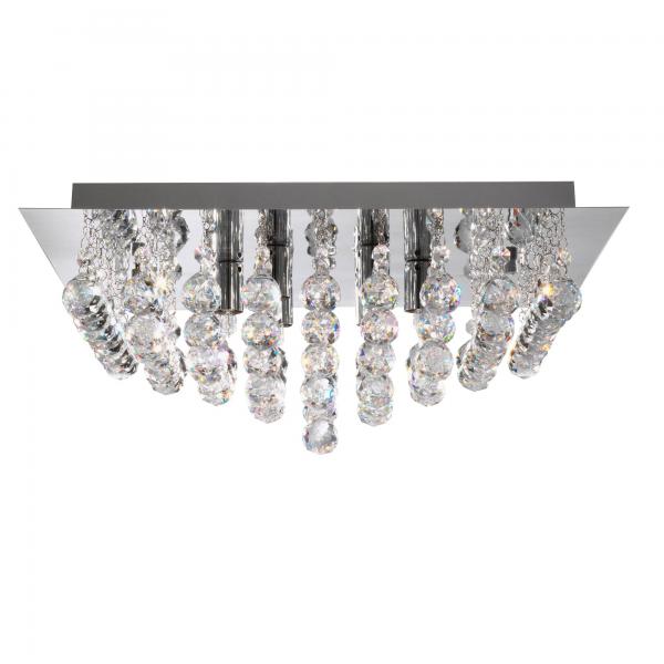 Photo HANNA 4LT CC SQUARE Plafonnier-XTAL BALL | Ref : 6404-4CC