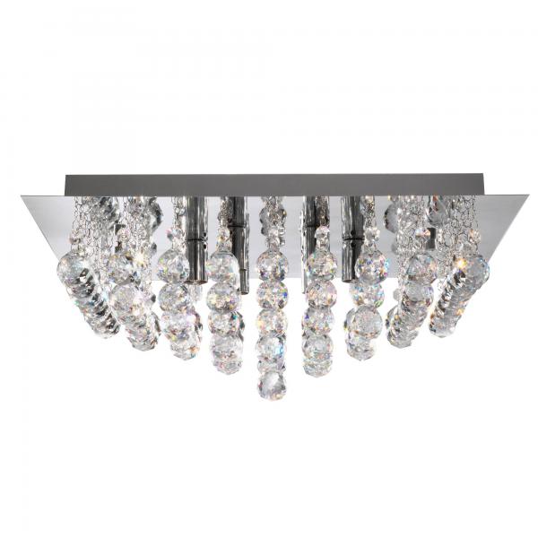Photo HANNA 6LT CC SQUARE Plafonnier-XTAL BALL | Ref : 6406-6CC