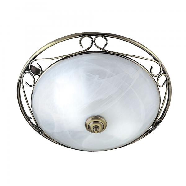 Photo WEYBRIDGE FLUSH 37cm AB/MARBLE GLASS C/F | Ref : 6436