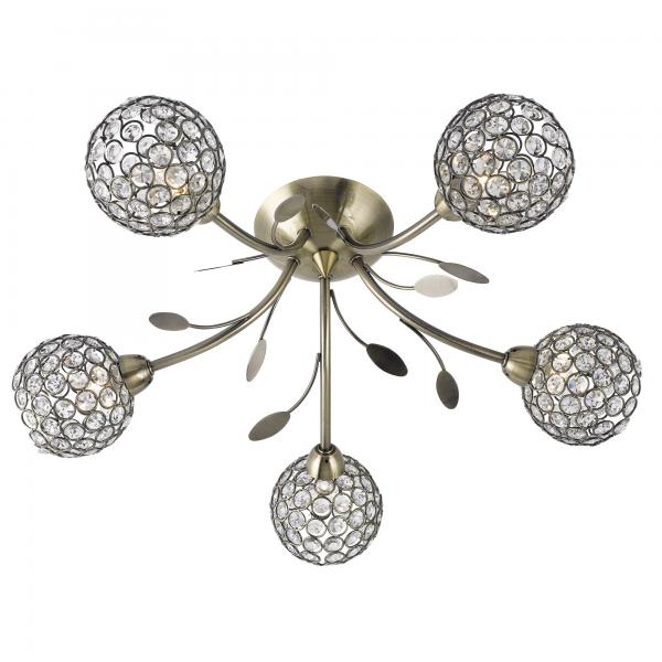 Photo BELLIS II - 5LT CEILING SEMI-Plafonnier, | Ref : 6575-5AB
