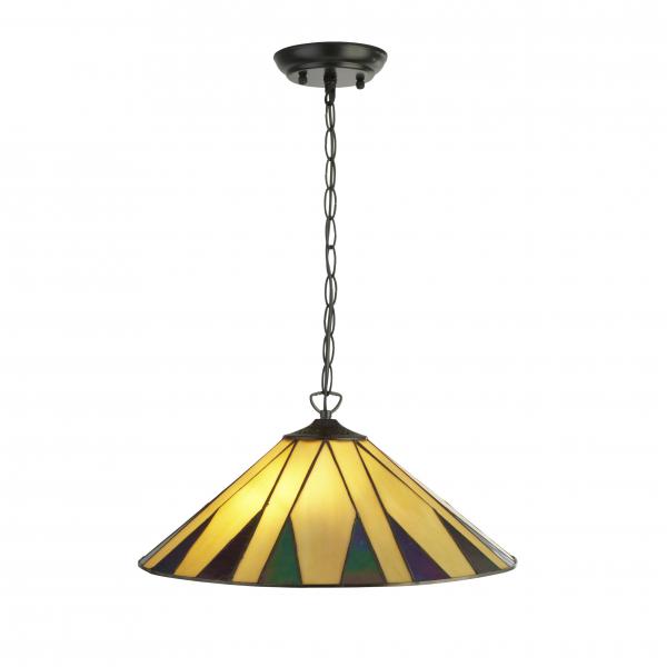 Photo CHARLESTON TIFFANY 2LT PENDANT YELLOW/MU | Ref : 7062-42