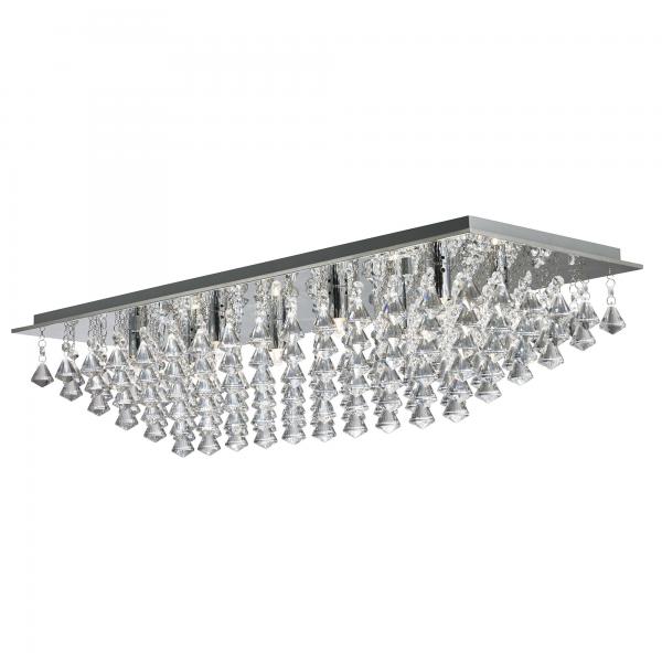 Photo HANNA - 8LT RECTANGLE Plafonnier, CHROME | Ref : 7828-8CC