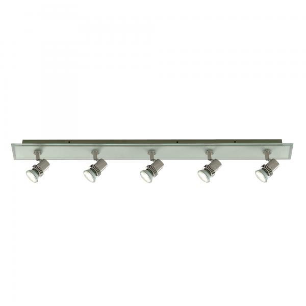 Photo Eclairage déco TOP HAT 5LT BAR SPOT SAT/SILVER GLASS BA | Ref : 7845-5