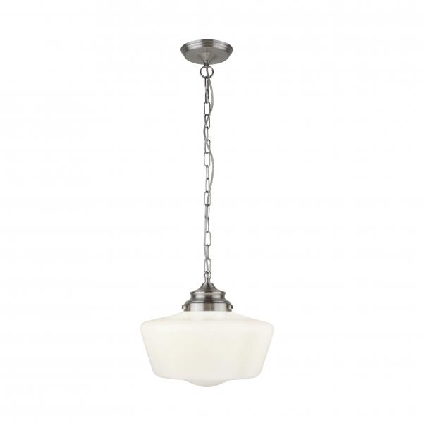 Photo SCHOOL HOUSE Blanc Suspension AVEC VERRE | Ref : 8071-1SS