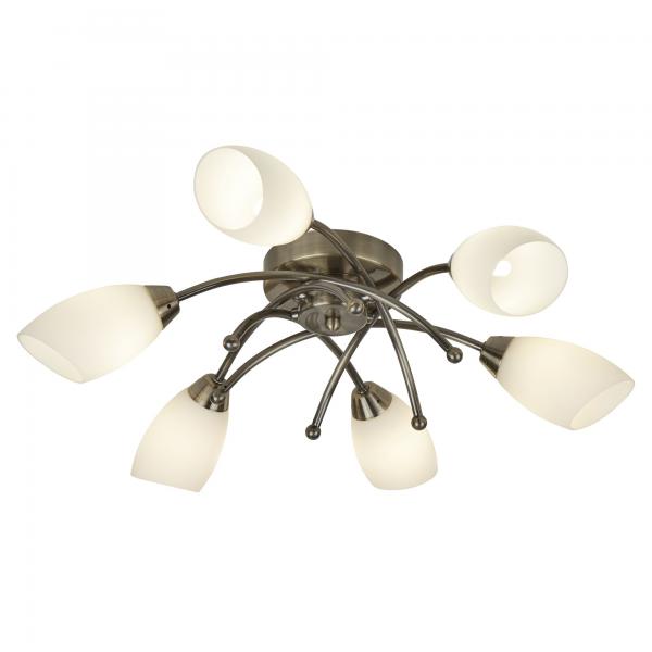 Photo OPERA 6LT ANT/Laiton Plafonnier AVEC VER | Ref : 8186-6AB