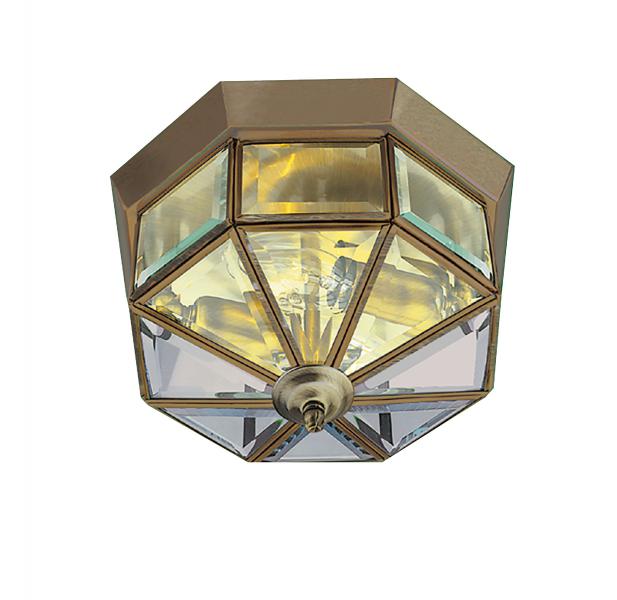 Photo PISA III Plafonnier ANT/Laiton C/FITTING | Ref : 8235AB