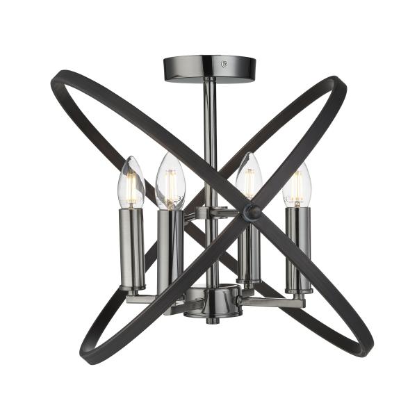 Photo HOOPLA 4LT Plafonnier, PEWTER | Ref : 8344-4PW