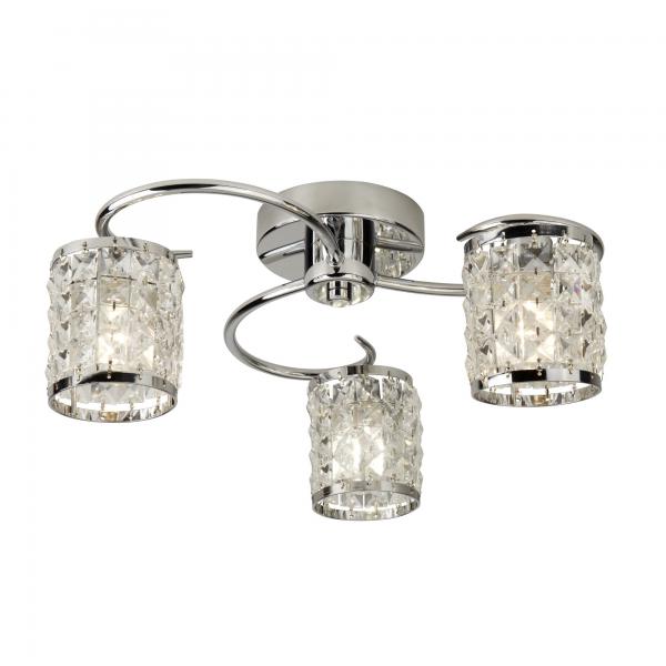Photo ROYAL 3LT Plafonnier, CHROME AVEC CRYSTA | Ref : 8783-3CC