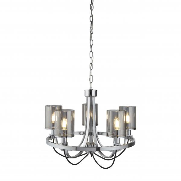 Photo CATALINA 5LT CEILING, CHROME, cable tres | Ref : 9045-5CC