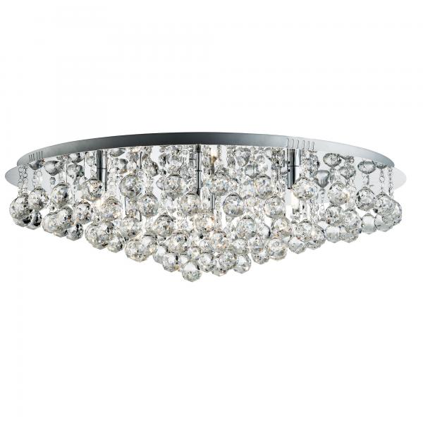 Photo HANNA - LARGE 8LT ROND CHROME Plafonnier | Ref : 9598-8CC