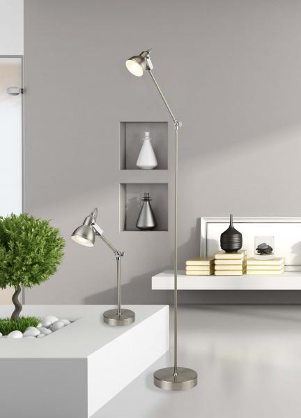 Vignette 2 produit FOCUS FLOOR LAMP, SATIN SILVER & CHROME | Ref : 1080SS