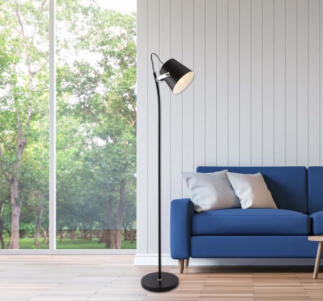 Vignette 2 produit FLOWER POT 1LT FLOOR LAMP - PAINTED BLAC | Ref : 1099BK