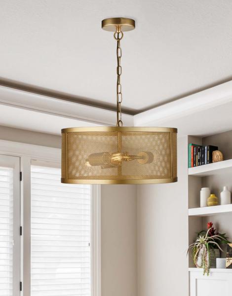 Vignette 2 produit FISHNET 3LT DRUM Suspension MATT dore | Ref : 12483-3GO