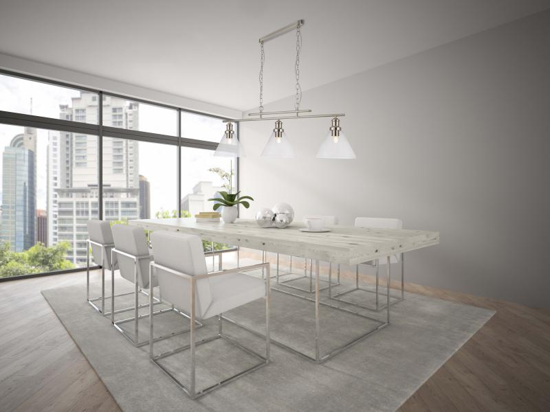 Vignette 2 produit PYRAMID 3LT Suspension SS, abatjour verr | Ref : 1277-3SS