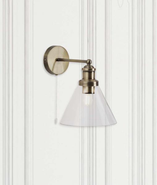 Vignette 2 produit PYRAMID Applique - AB, abatjour verre tr | Ref : 1277AB