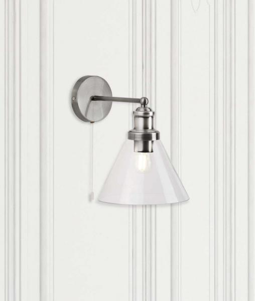 Vignette 2 produit PYRAMID Applique - SS, abatjour verre tr | Ref : 1277SS