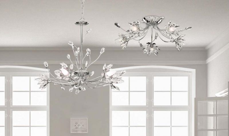 Vignette 2 produit HIBISCUS - 5LT CEILING, CHROME, verre tr | Ref : 1885-5CC