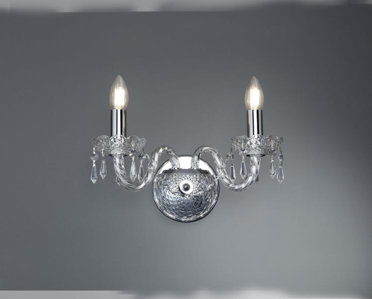 Vignette 2 produit HALE - 2 LIGHT WALL BRACKET, CHROME, CLE | Ref : 212-2