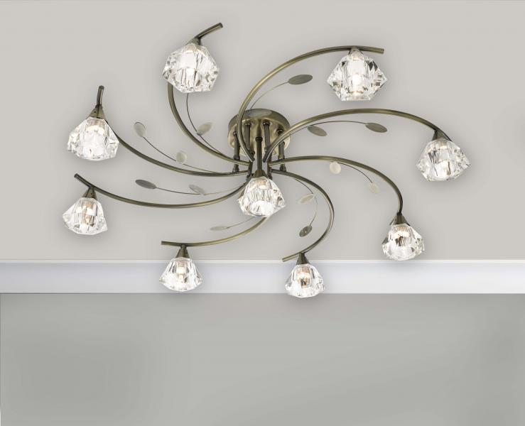 Vignette 2 produit SIERRA -  9LT SEMI-Plafonnier, Laiton an | Ref : 2639-9AB