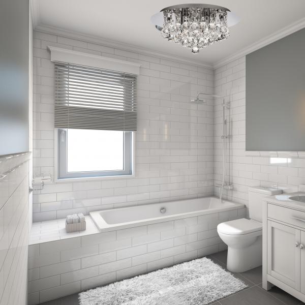 Vignette 2 produit HANNA 4LT CHROME Plafonnier CL XTAL BALL | Ref : 3404-4CC