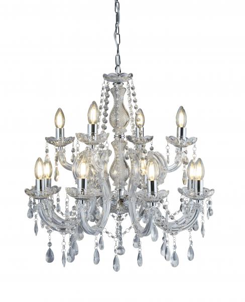 Vignette 2 produit MARIE THERESE - 12LT CHANDELIER, CHROME, | Ref : 399-12