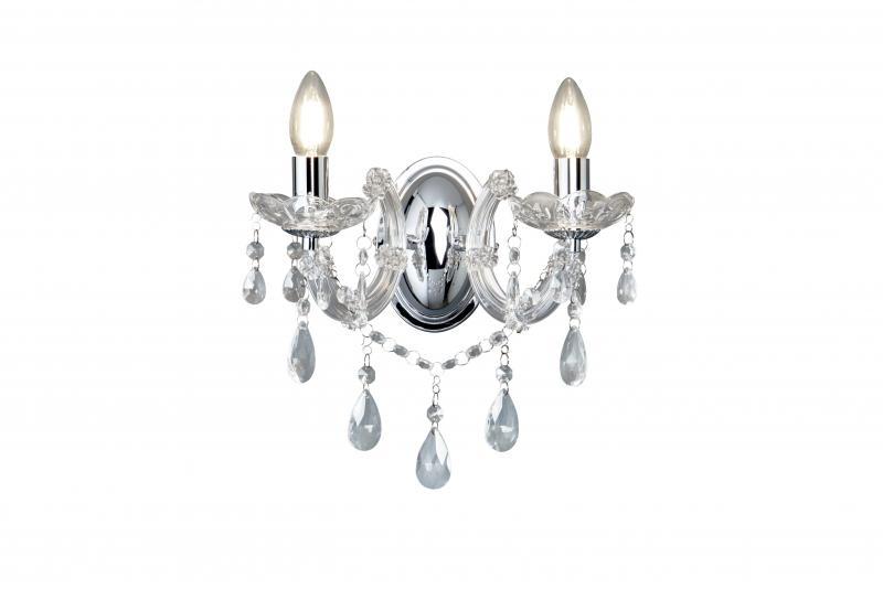 Vignette 2 produit MARIE THERESE - 2LT WALL BRACKET, CHROME | Ref : 399-2