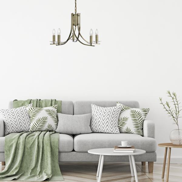 Vignette 2 produit ASCONA - 5LT CEILING, Laiton antique TWI | Ref : 4165-5AB