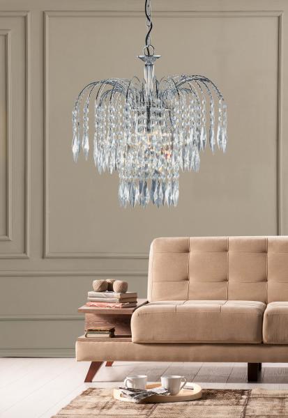 Vignette 2 produit WATERFALL - 3LT CEILING, CHROME, Cristal | Ref : 4173-3