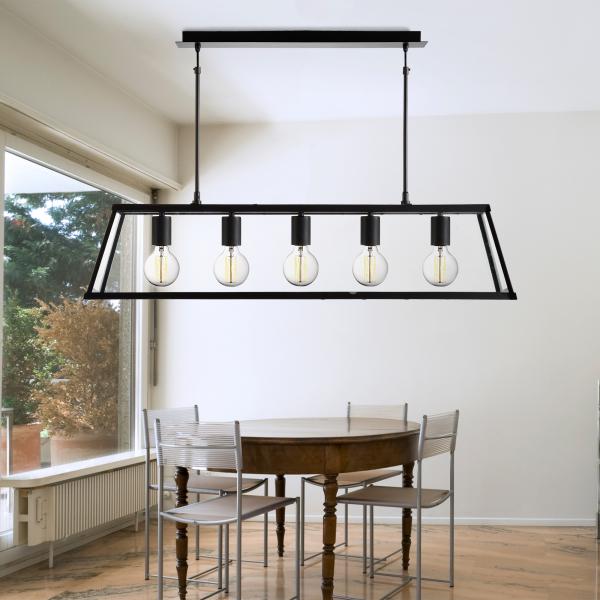 Vignette 2 produit VOYAGER 5LT LANTERN BAR, Noir Mat, Verre | Ref : 4614-5BK