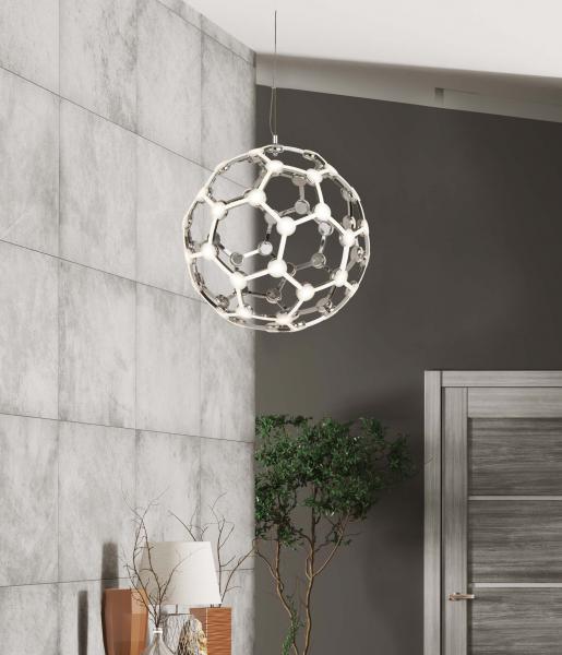 Vignette 2 produit CELL LED GLOBE FRAME Suspension, CHROME | Ref : 5128CC