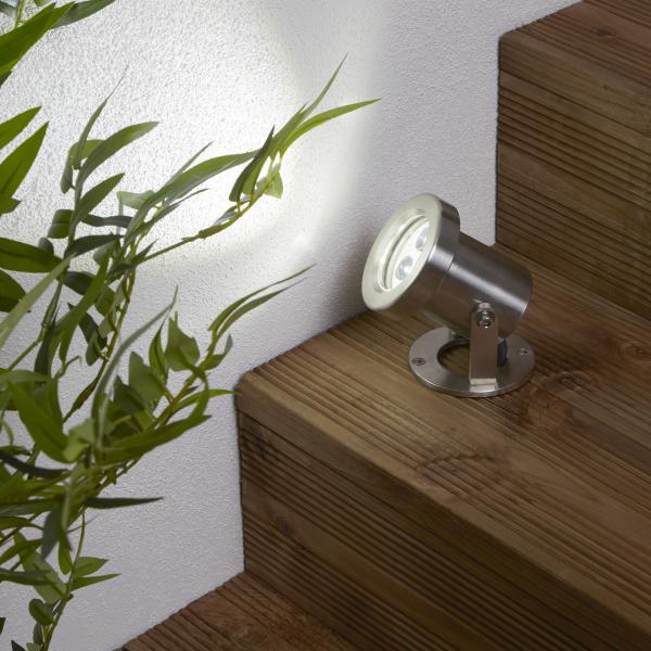 Vignette 2 produit OUTDOOR LED IP65 3 x 1W ACIER INOXYDABLE | Ref : 6223SS