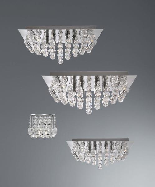 Vignette 2 produit HANNA 6LT CC SQUARE Plafonnier-XTAL BALL | Ref : 6406-6CC