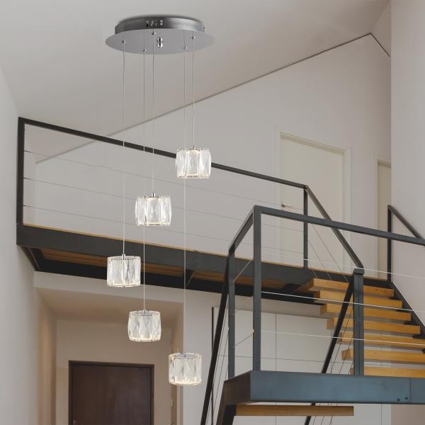 Vignette 2 produit MAXIM LED 5LT OCTAGON CEILING MULTI-DROP | Ref : 7765-5CC