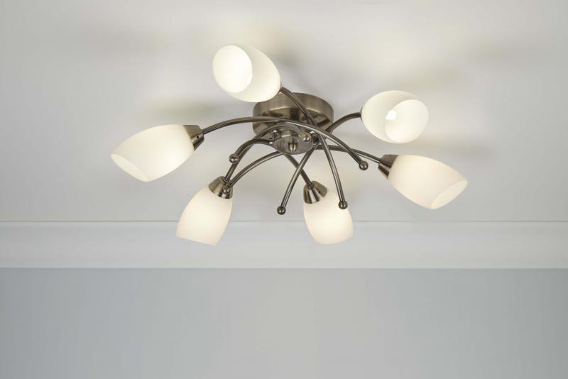 Vignette 2 produit OPERA 6LT ANT/Laiton Plafonnier AVEC VER | Ref : 8186-6AB