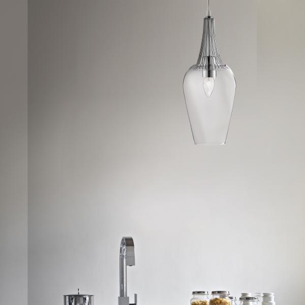 Vignette 2 produit WHISK Suspension - CHROME & verre transp | Ref : 8911CC