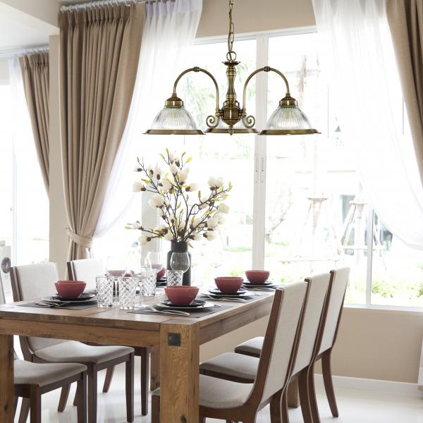Vignette 2 produit AMERICAN DINER - 3LT CEILING, Laiton ant | Ref : 9343-3
