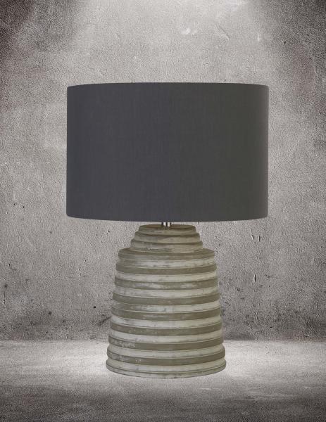 Vignette 2 produit LIANA Gris RIDGED CEMENT LAMPE A POSER A | Ref : EU9621GY