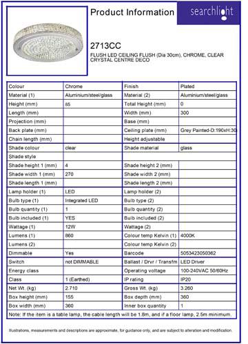 Vignette 3 produit Ref : 2713CC | FLORIDA Plafonnier LED CEILING Plafonnie