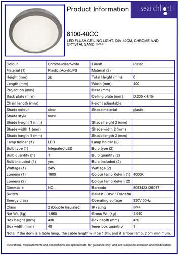 Vignette 3 produit Ref : 8100-40CC | LED Plafonnier CEILING LIGHT, DIA 40CM,
