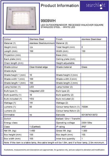 Vignette 3 produit Ref : 9909WH | EXTERIEUR LED&INDOOR  RECESSED WALKOVER