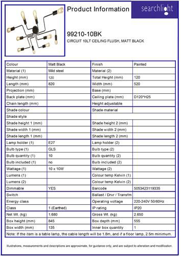Vignette 3 produit Ref : 99210-10BK | CIRCUIT 10LT CEILING FLUSH, MATT BLACK